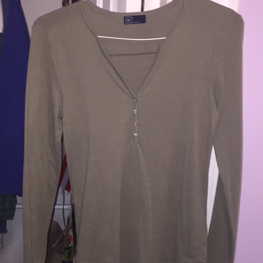 Gap army green long sleeve